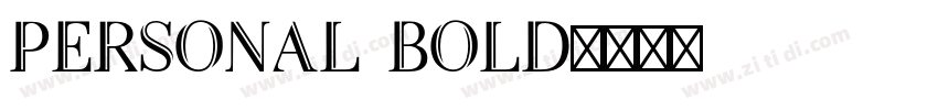 PERSONAL Bold字体转换